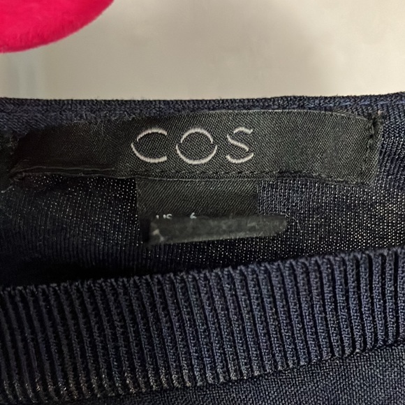 Navy short sleeve blouse - Picture 2 of 6